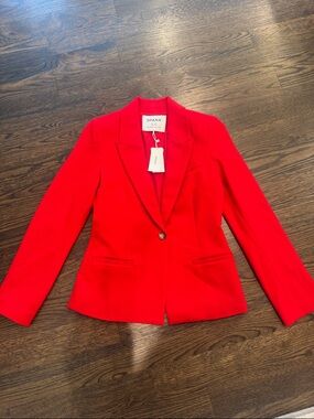 SPANX Women's Bright Red Single-Button Blazer